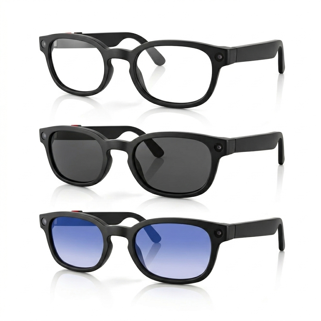 POV Smart Camera Glasses 3 in 1 Lenses